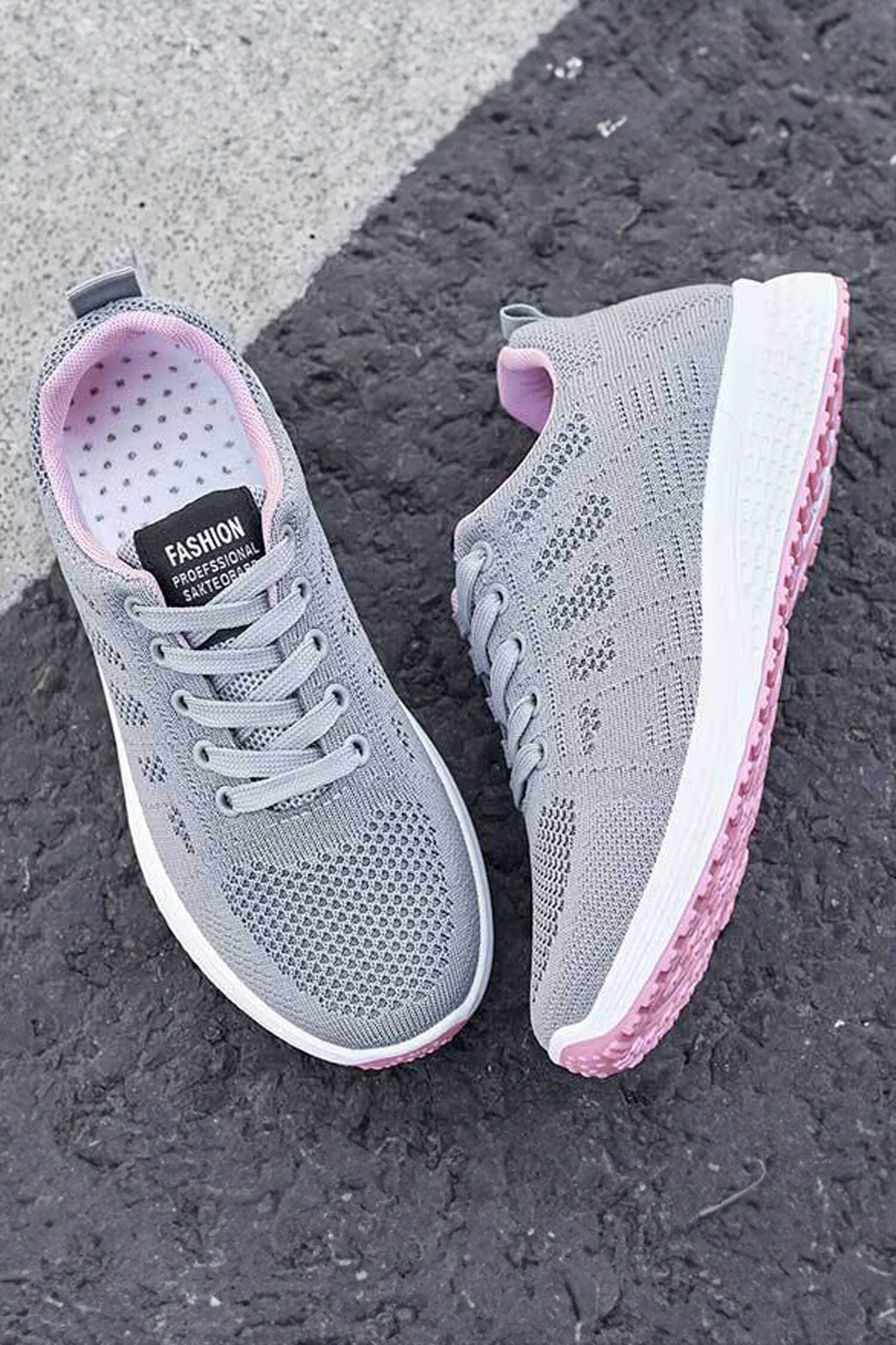 Women's Breathable Mesh Lace-Up Sneakers